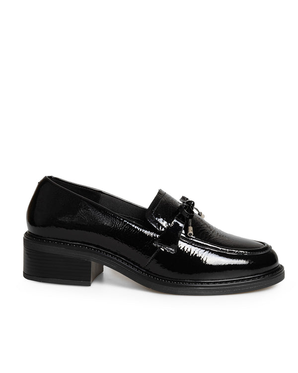 Mocasín Negro Confort Moño 21103